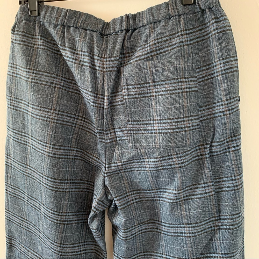 Treasure & Bond Straight Leg Pants In Plaid Heritage Navy & Black Size S NWT - Picture 10 of 14